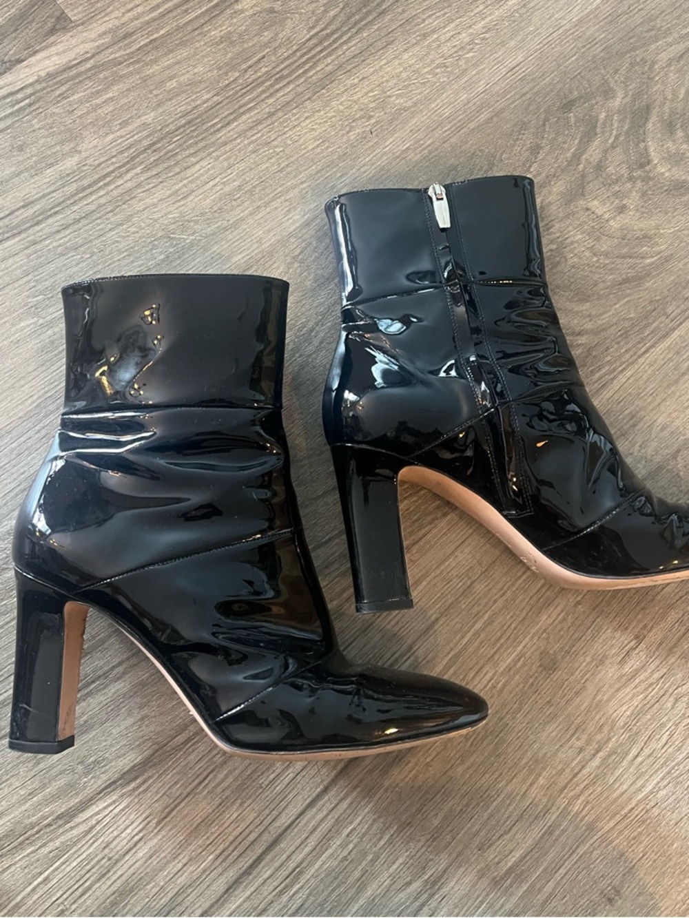Margiela Black Patent Leather Ankle Booties